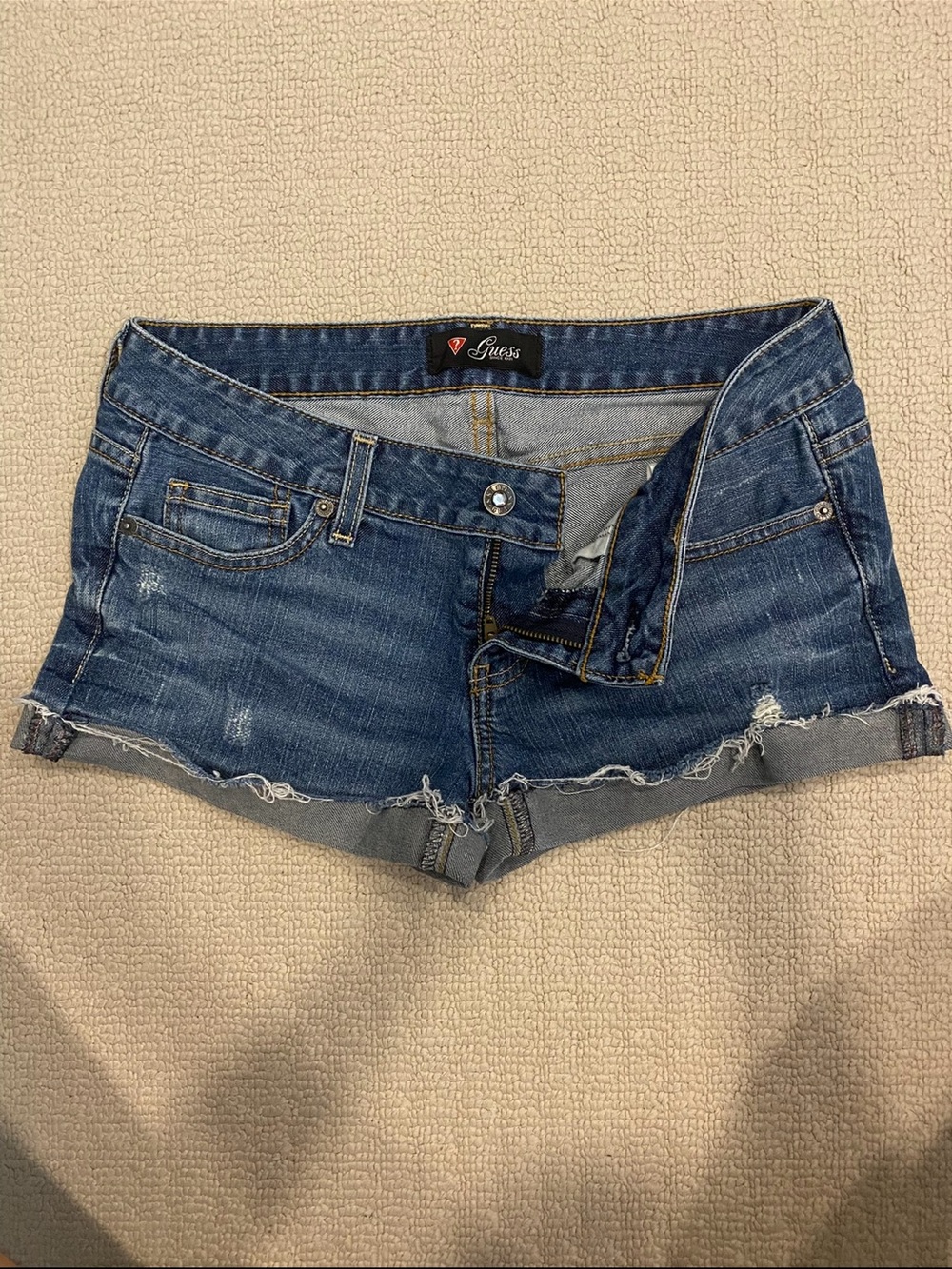 Guess low rise denim shorts